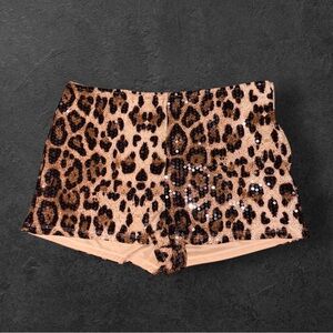 Windsor Women’s Leopard Sequin Shorts Size L